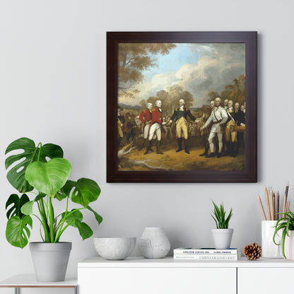 General Burgoyne's Surrender at Saratoga Framed Painting Poster