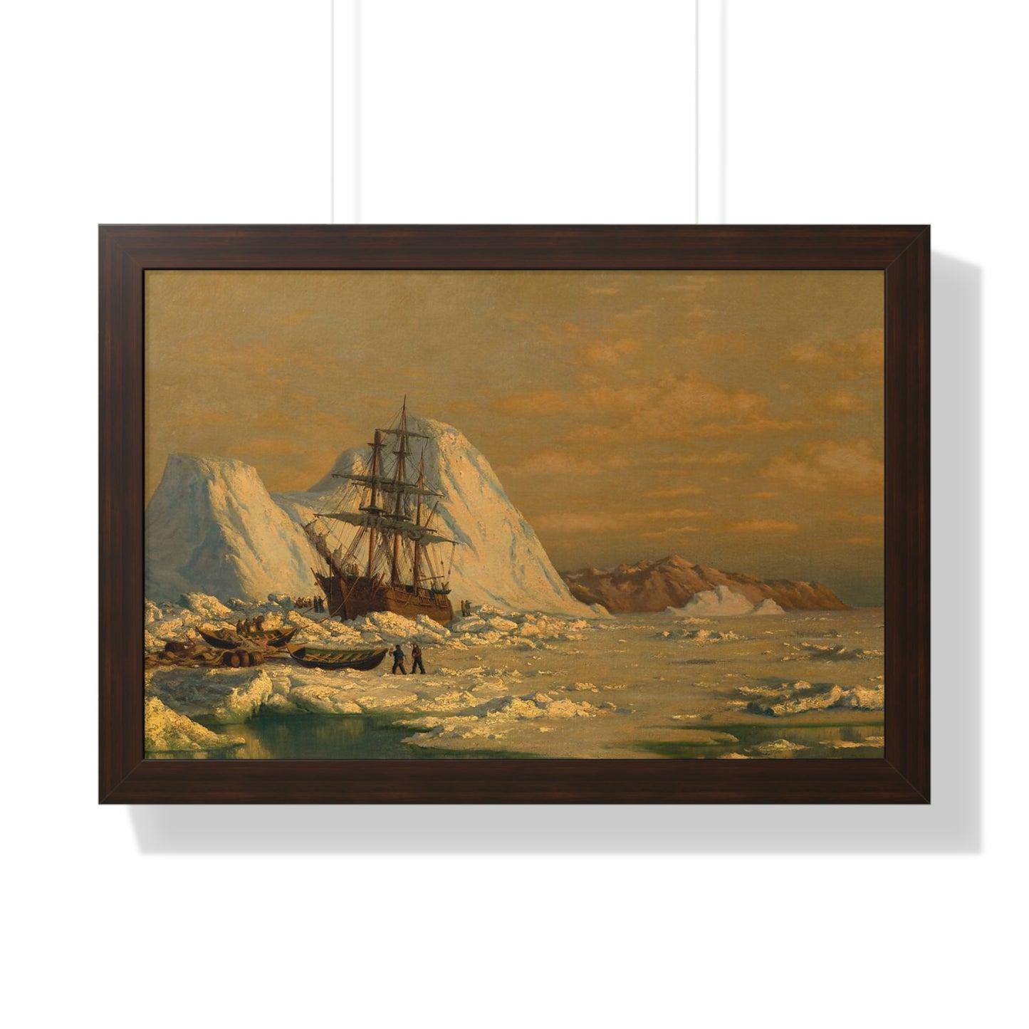 Historical An Incident of Whaling Framed Painting Poster