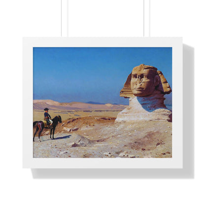 Napoleon Bonaparte in Egypt before a Sphinx Framed Painting Poster