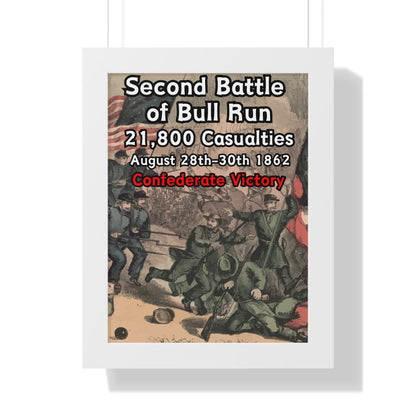 Historical Second Battle of Bull Run Framed Poster