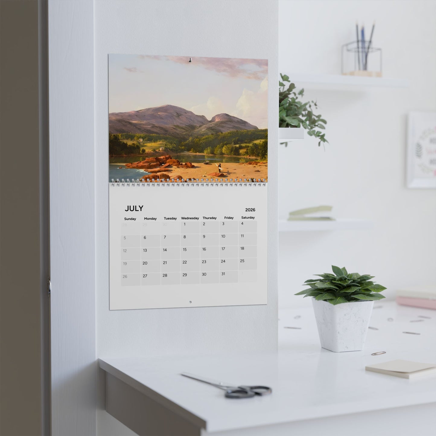 Frederic Edwin Church 2026 (Grid Style) Calendar