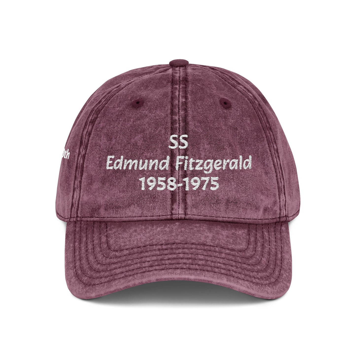 Edmund Fitzgerald Embroidered Vintage Hat
