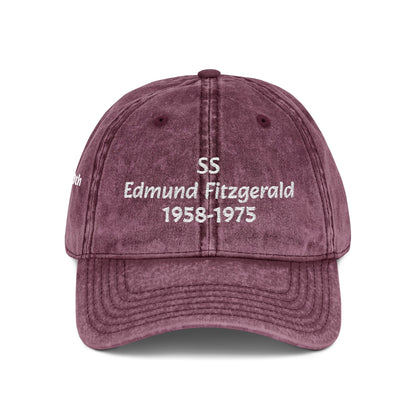 Edmund Fitzgerald Embroidered Vintage Hat
