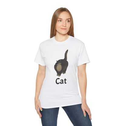 The Black Cat Cutout Painting Unisex Ultra Cotton Shirt