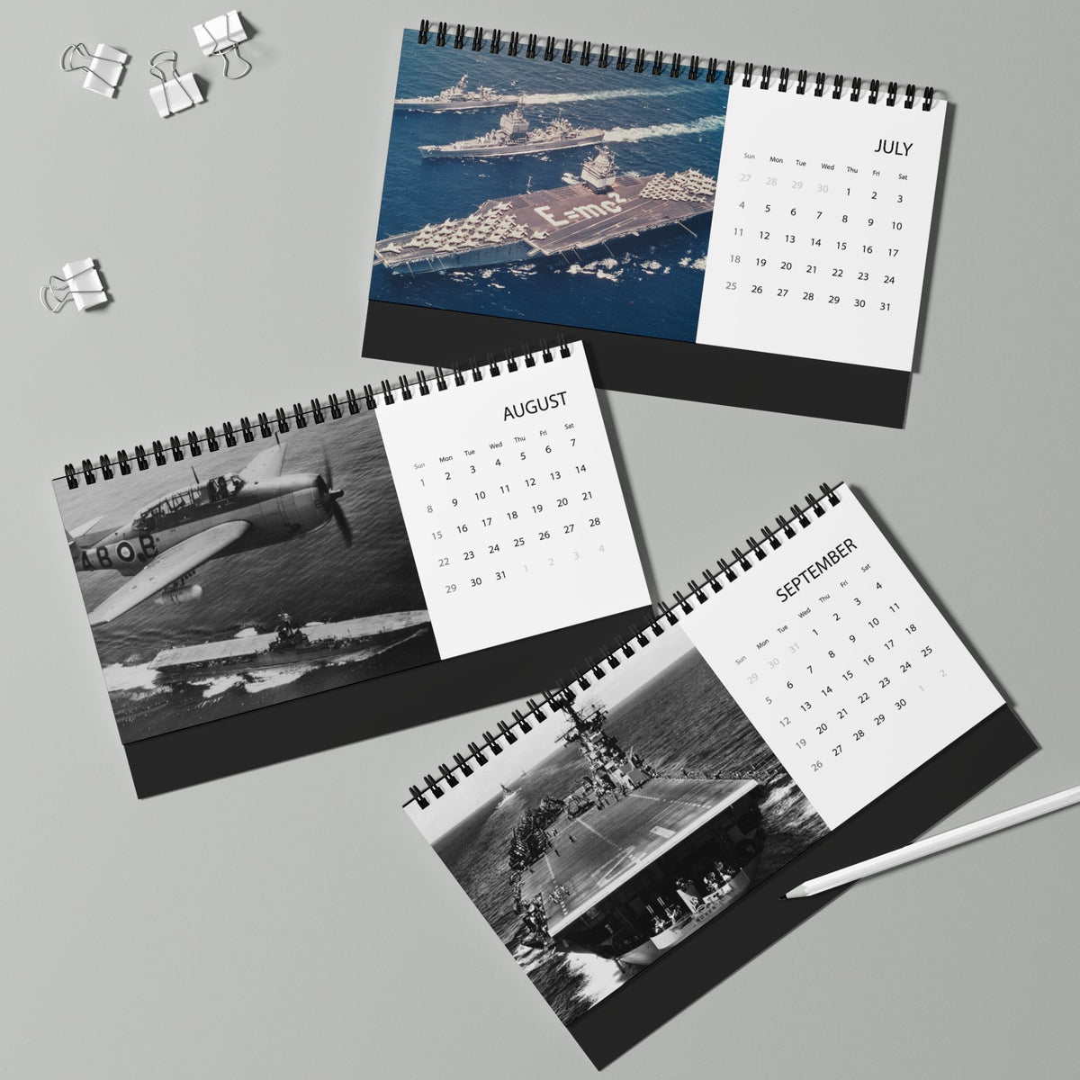 Naval Aircraft Carrier Desktop Calendar 2027