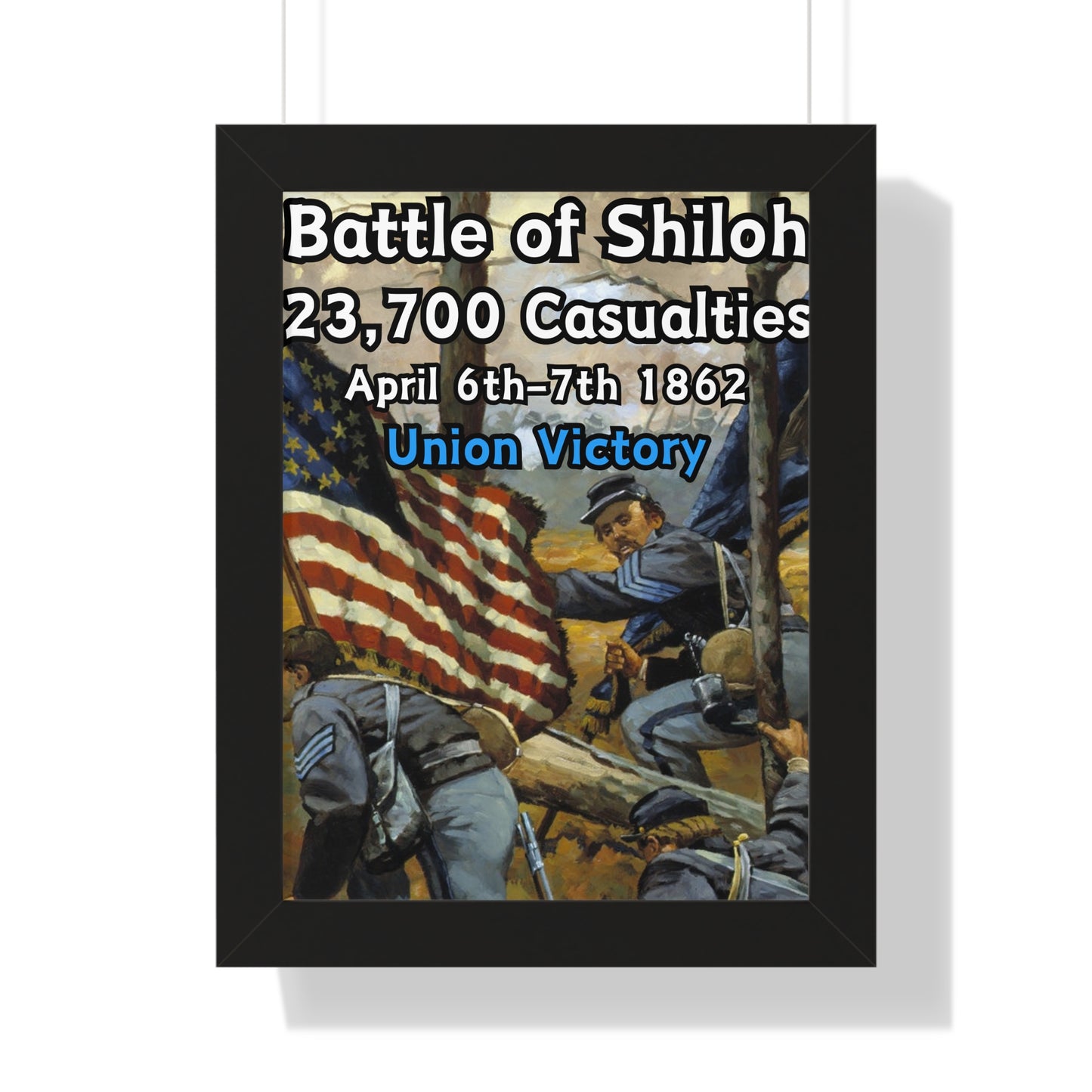 Gerahmtes Poster Historische Schlacht von Shiloh