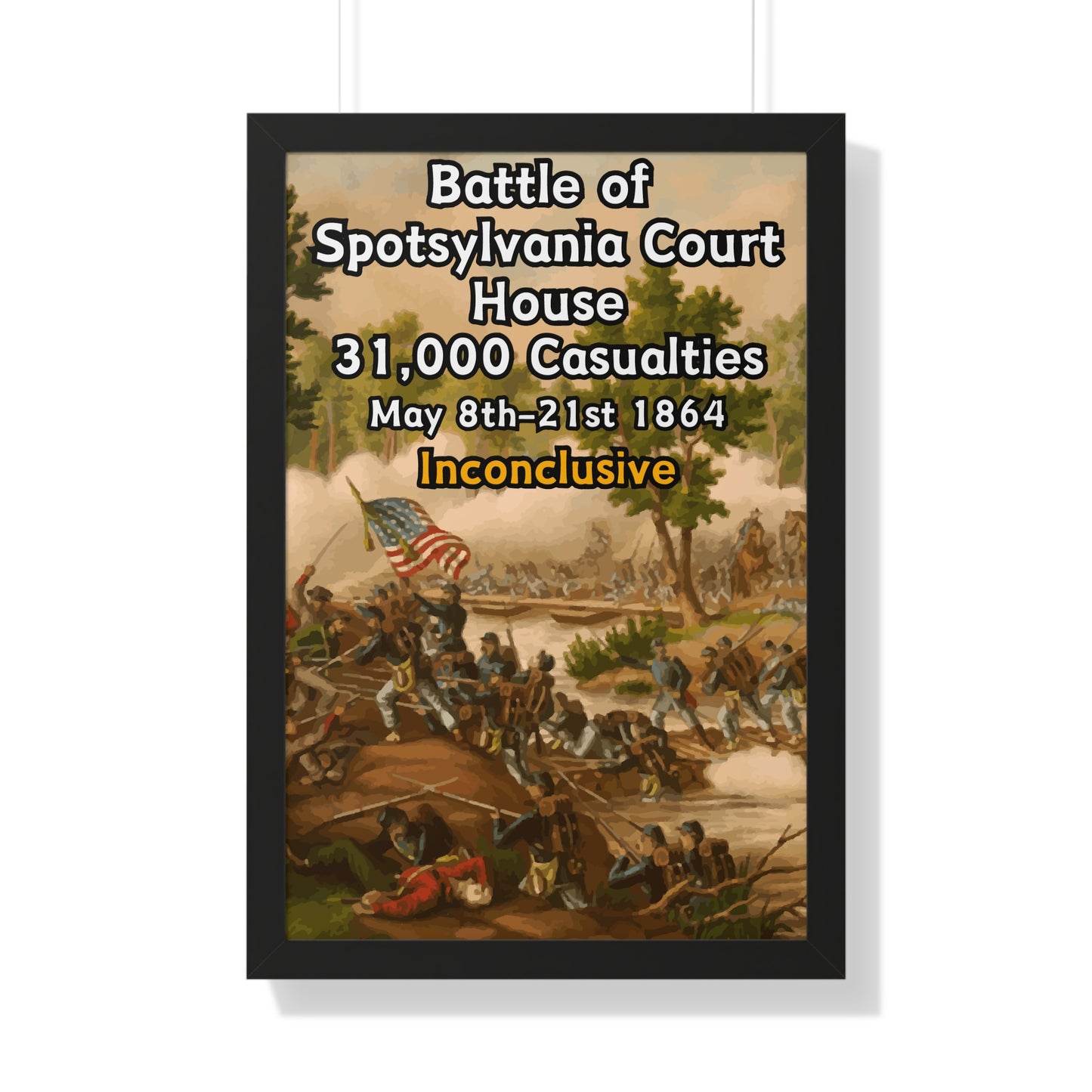 Historical Battle of Spotsylvania Court House Framed Poster