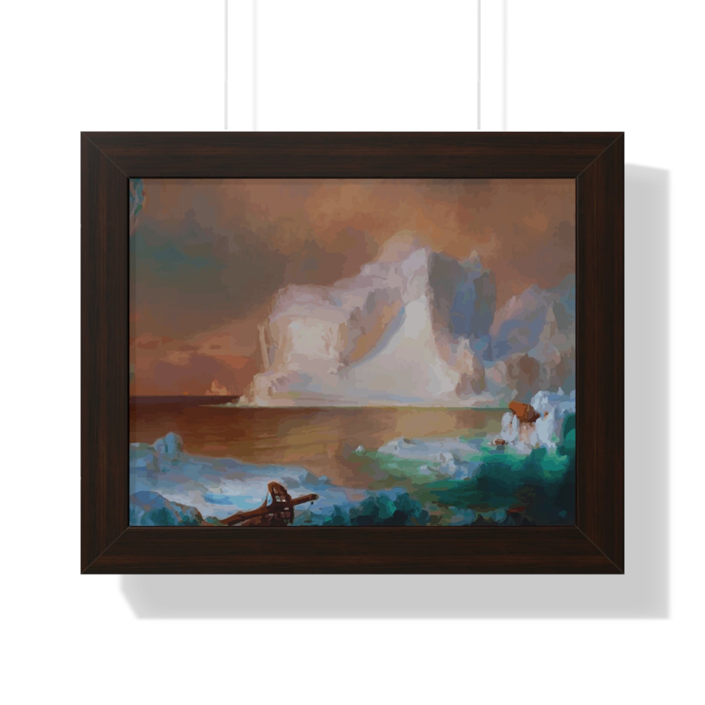 The Icebergs Framed Painting Poster