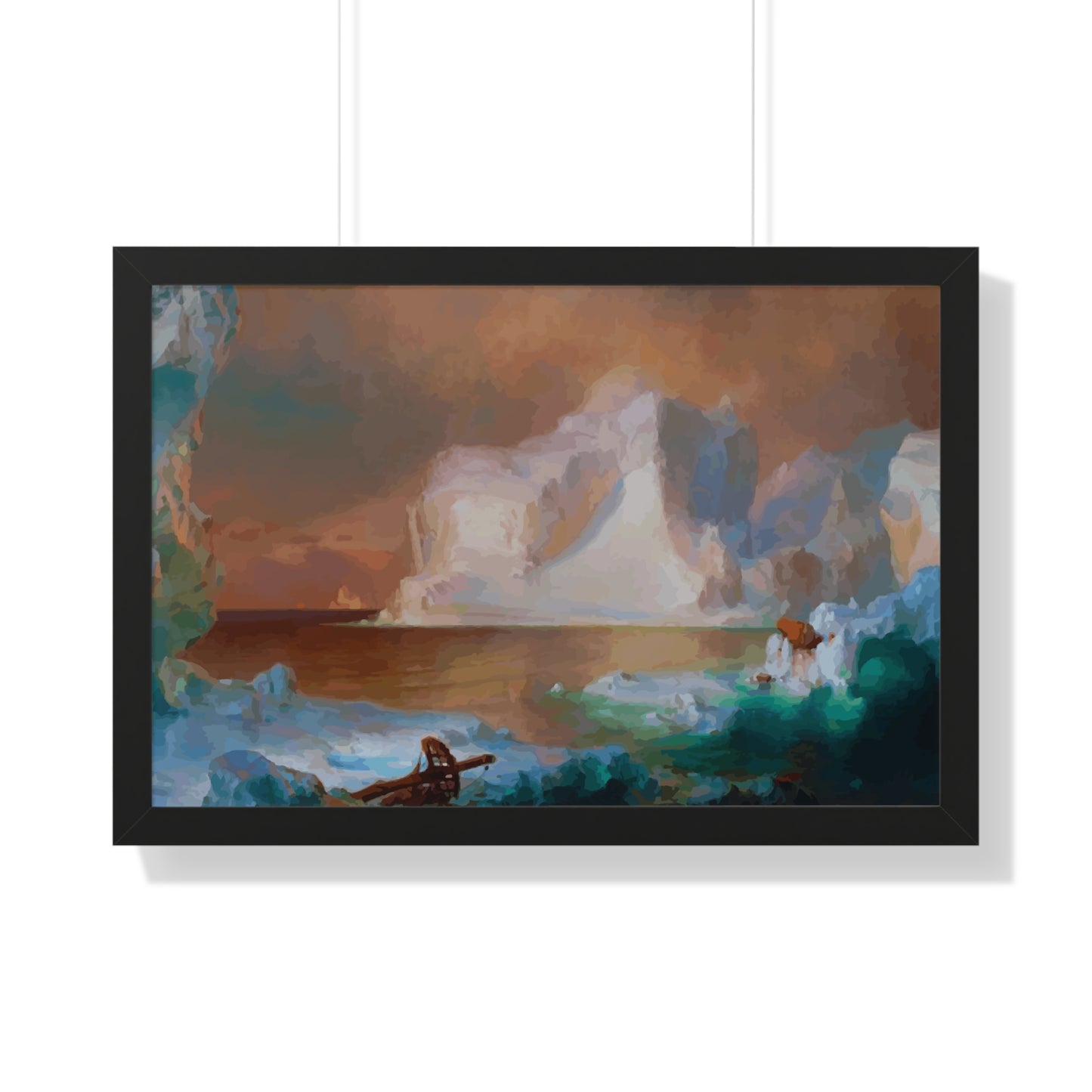 The Icebergs Framed Painting Poster