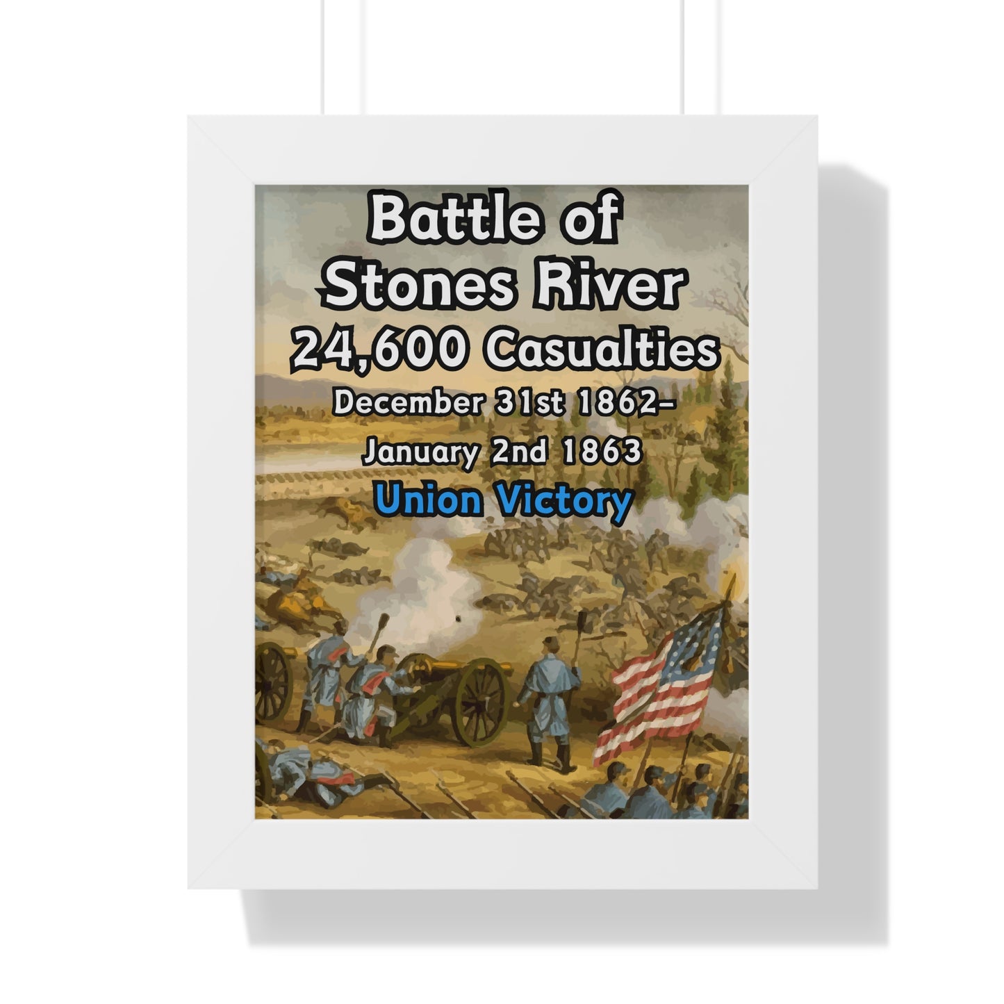 Historical Battle of Stones River Framed Poster