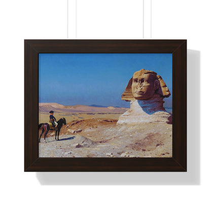 Napoleon Bonaparte in Egypt before a Sphinx Framed Painting Poster