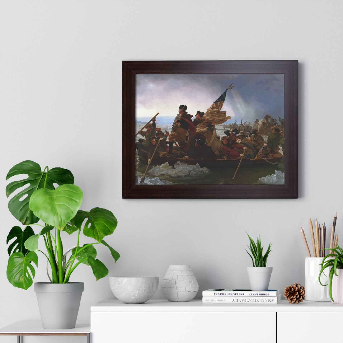 George Washington Crossing the Delaware Framed Painting Poster