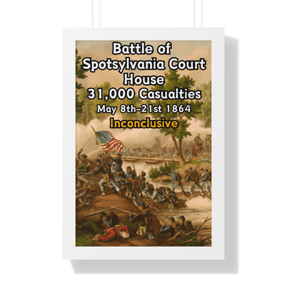 Historical Battle of Spotsylvania Court House Framed Poster