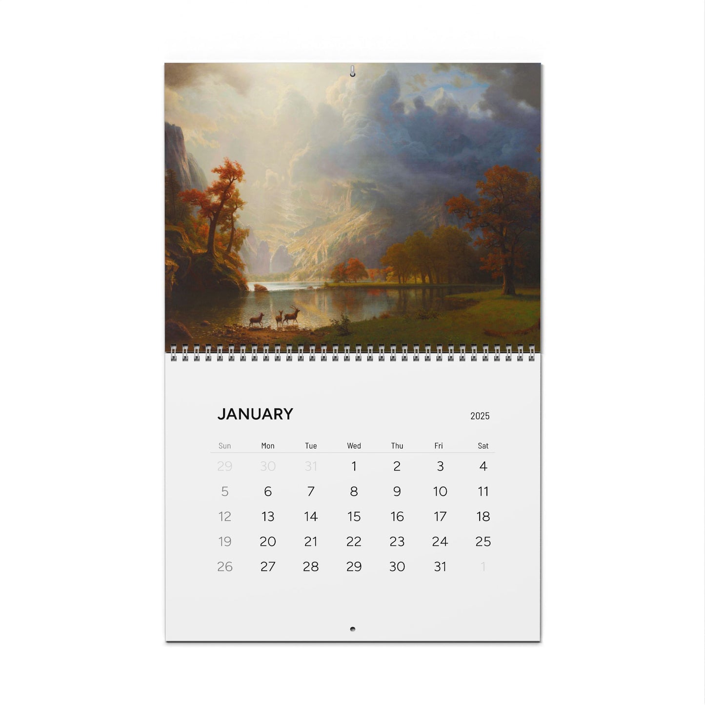 Albert Bierstadt Painting 2025 Calendar