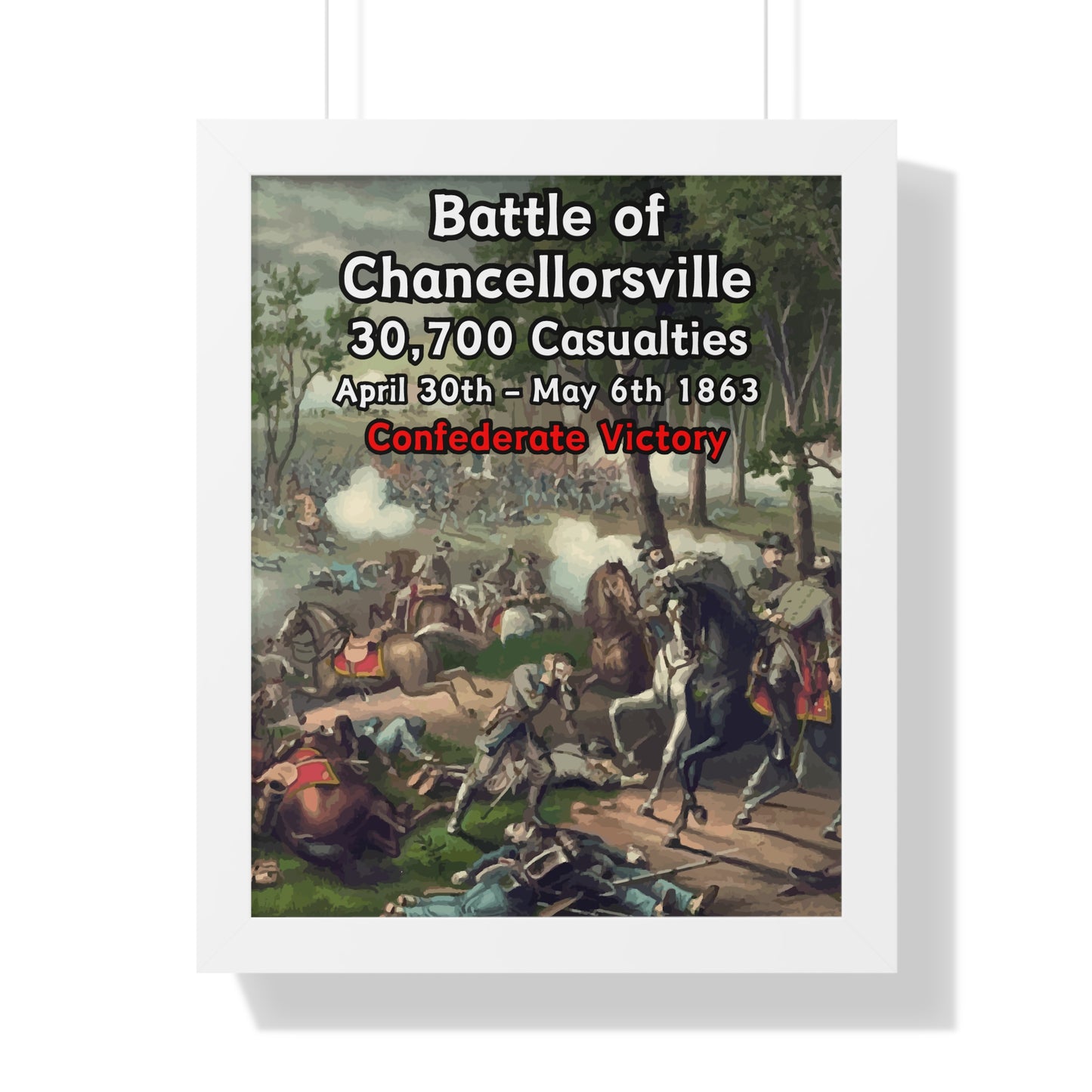 Gerahmtes Poster Historische Schlacht von Chancellorsville