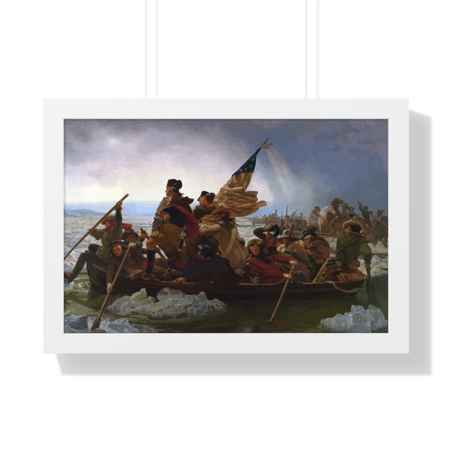 George Washington Crossing the Delaware Framed Painting Poster