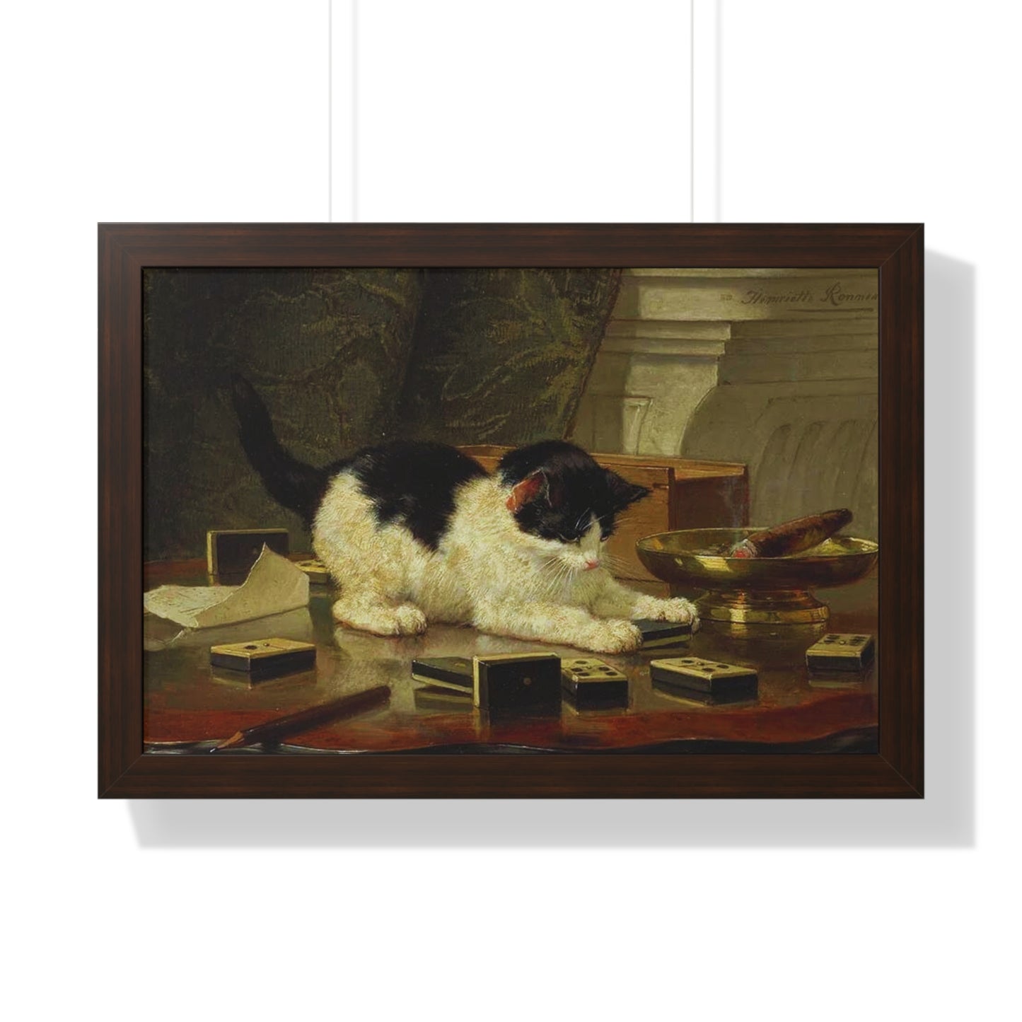 Kitten's Game Framed Painting Poster