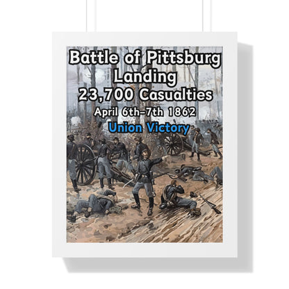 Gerahmtes Poster Historische Schlacht von Pittsburg Landing