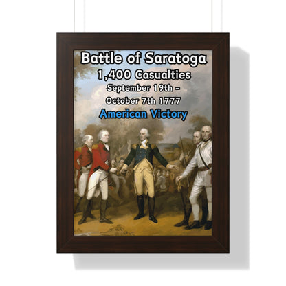 Historical Battle of Saratoga Framed Poster