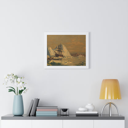 Historical An Incident of Whaling Framed Painting Poster