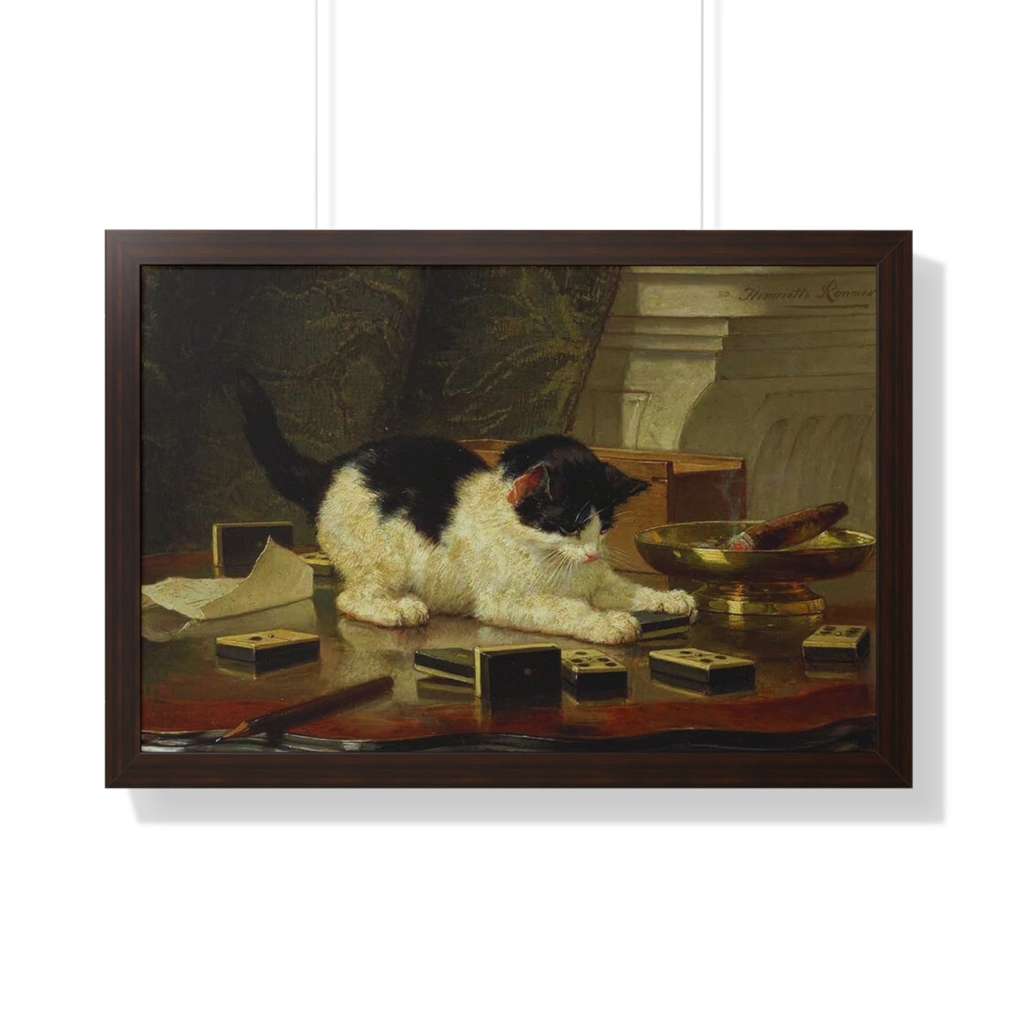 Kitten's Game Framed Painting Poster