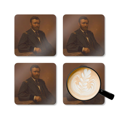 Ulysses S. Grant Corkwood Coaster Set