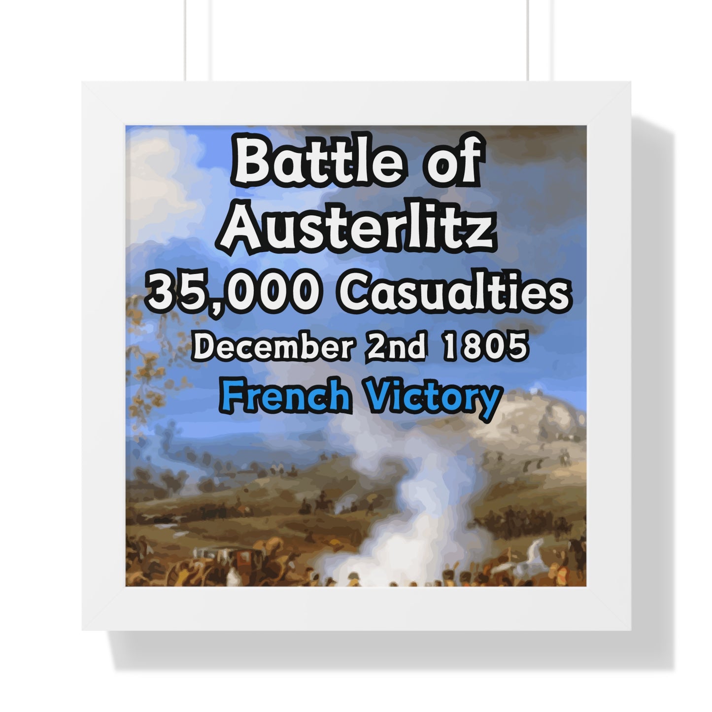 Historical Napoleonic War Battle of Austerlitz Framed Poster