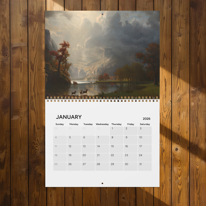 Albert Bierstadt 2026 Painting (Grid Style) Calendar