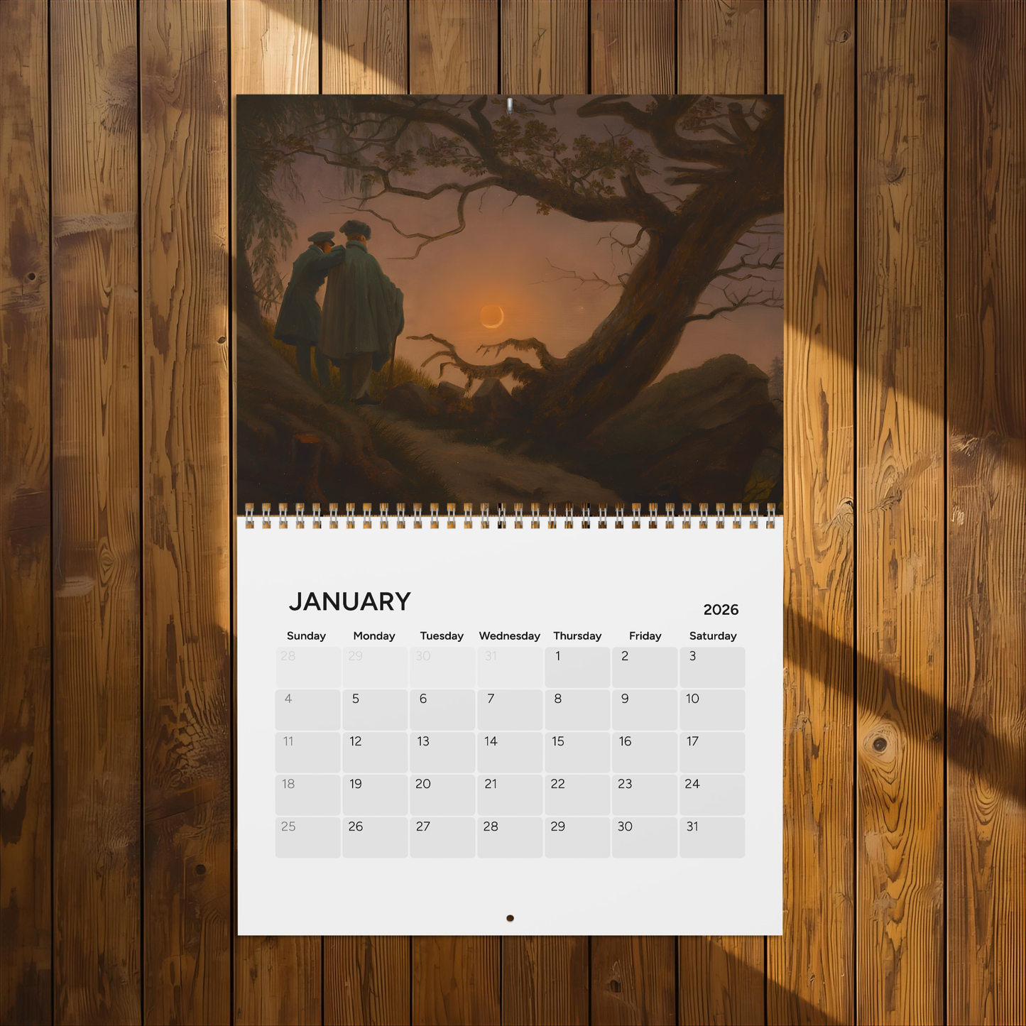 Caspar David Friedrich 2026 (Grid Style) Calendar