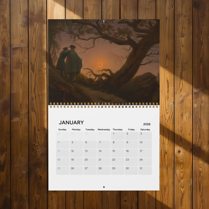 Caspar David Friedrich 2026 (Grid Style) Calendar