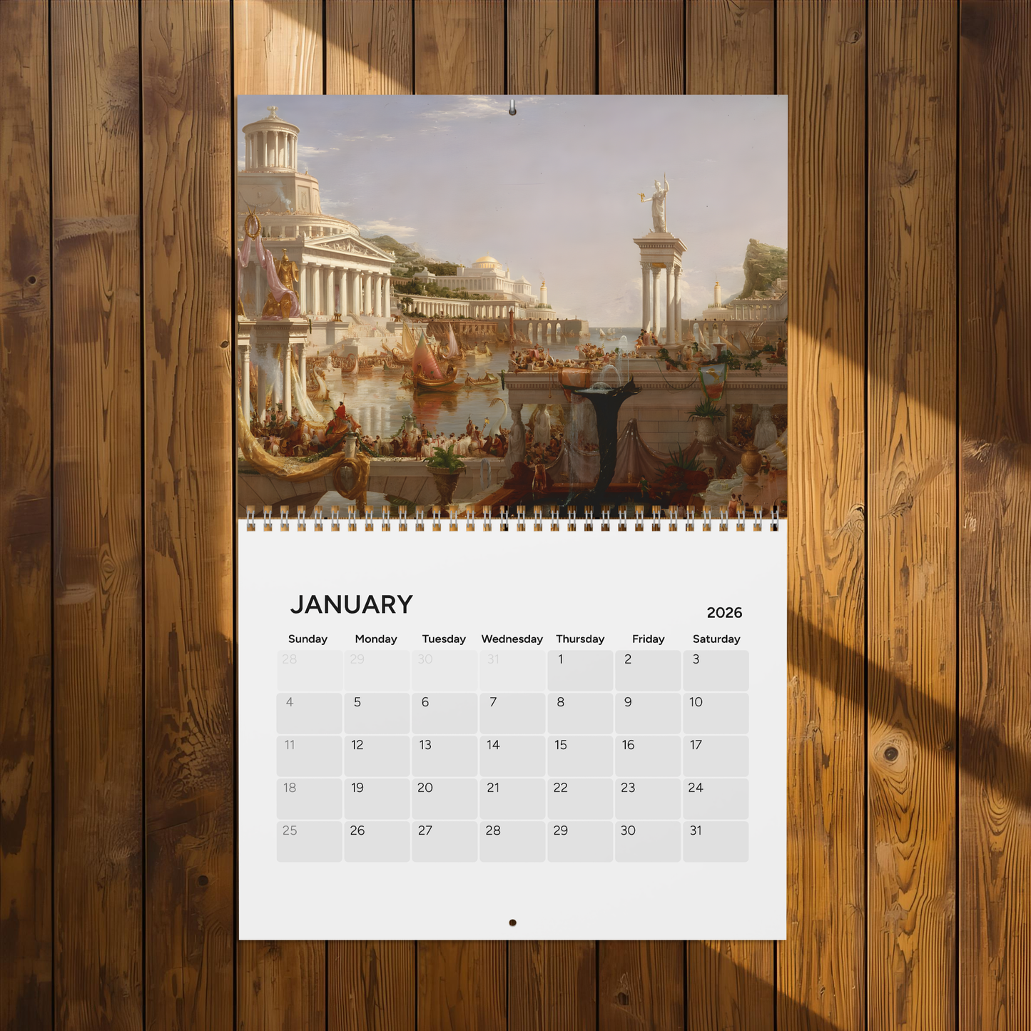 Roman History 2026 (Grid Style) Calendar