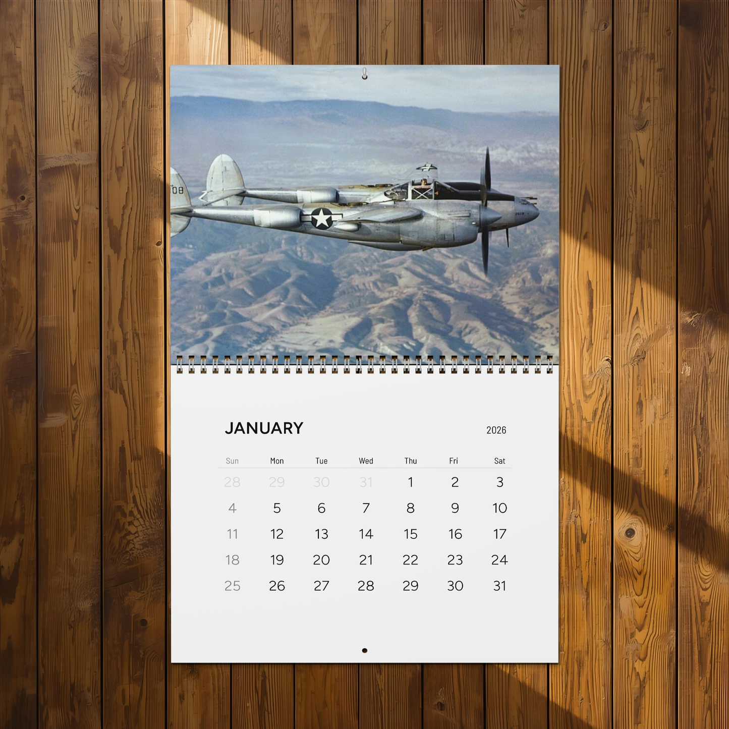 Vintage World War 2 Aircraft 2026 Calendar