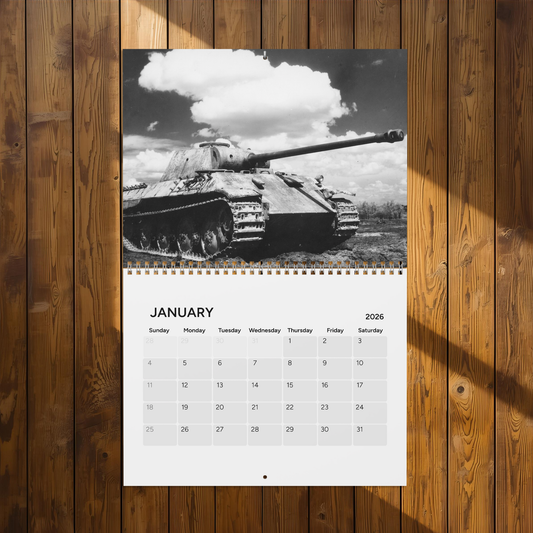 Vintage World War 2 Tank (Grid Style) Calendar
