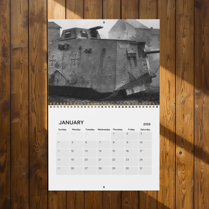 Tanks Throughout History 2026 (Grid Style) Calendar