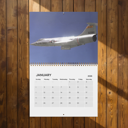 Vintage US Jets (Grid Style) 2026 Calendar