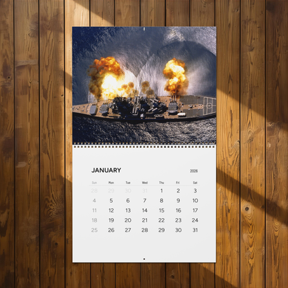 Vintage World War 2 Battleship  2026 Calendar