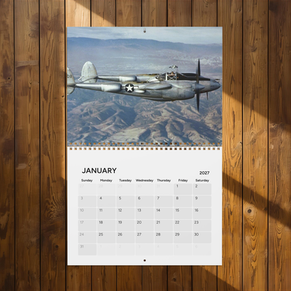 WW2 Aircraft in Color 2027 Wall Calendar