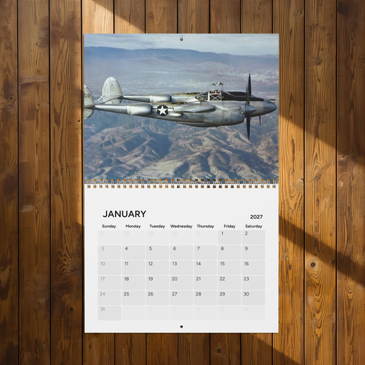 WW2 Aircraft in Color 2027 Wall Calendar