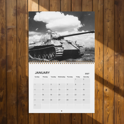 Vintage 2027 World War 2 Tank Calendar