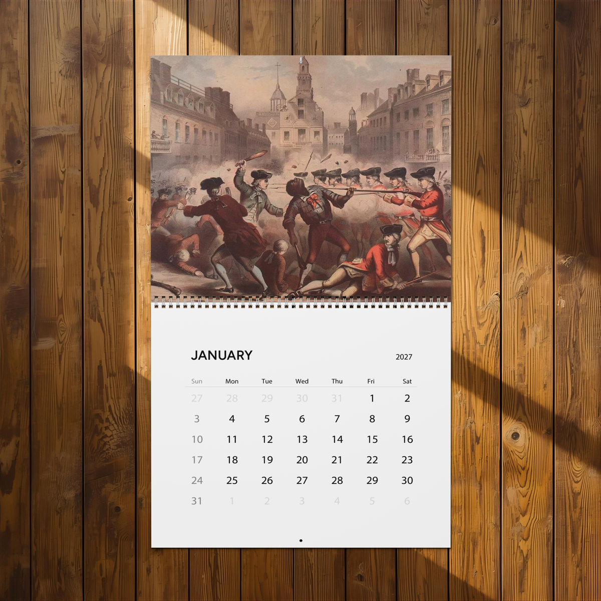 Historical Paintings Wall Calendar 2027 — American Revolution Art Calendar