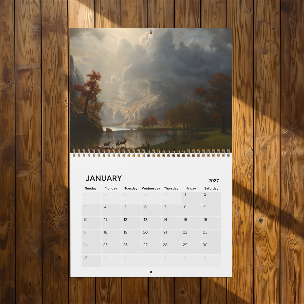 Albert Bierstadt 2027 Painting Calendar
