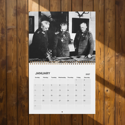 Historical Military Photo Wall Calendar 2027 — WWI Vintage Aviation & Officers