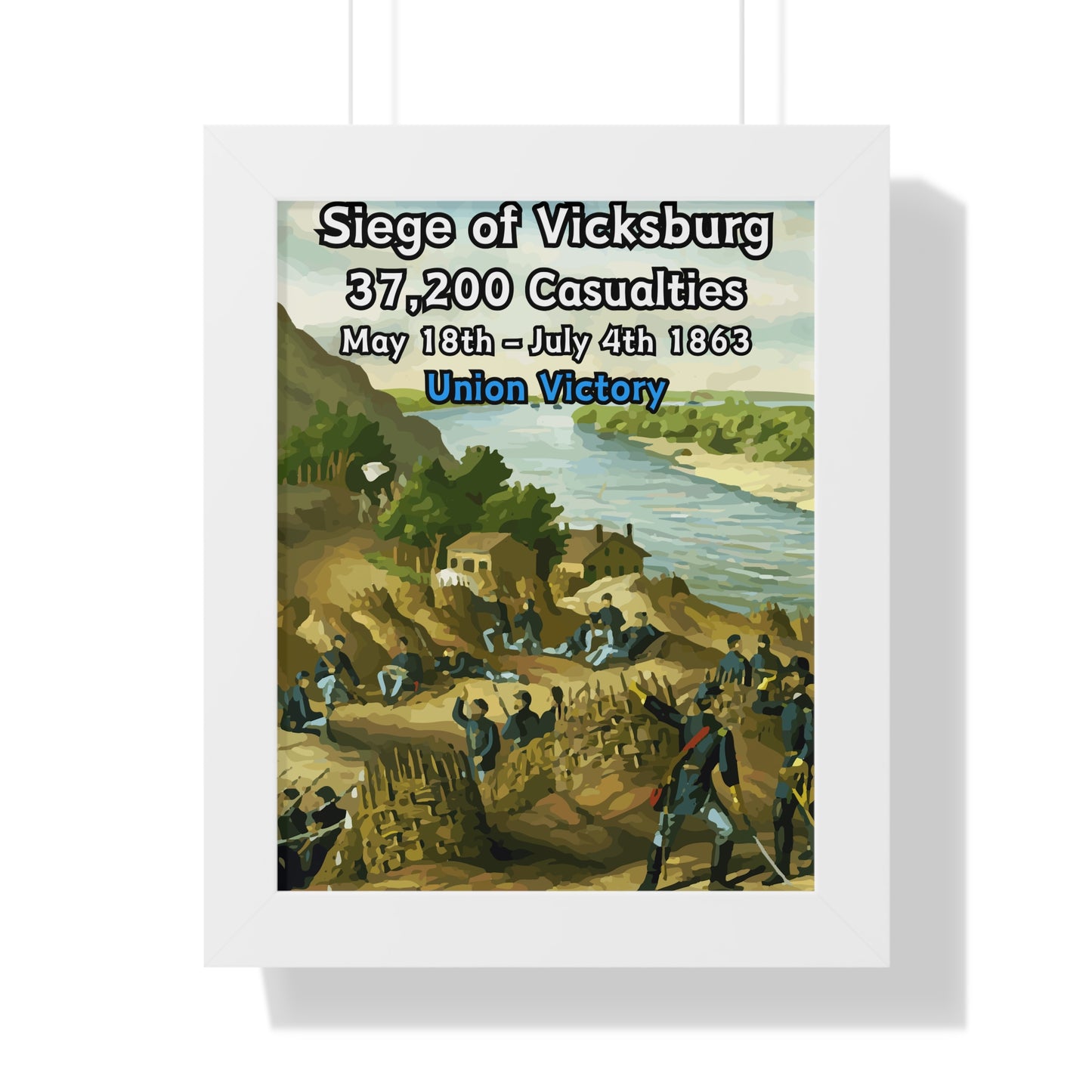 Gerahmtes Poster Historische Belagerung von Vicksburg