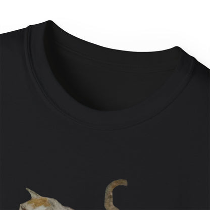 The White Cat Cutout Painting Unisex Ultra Cotton Shirt