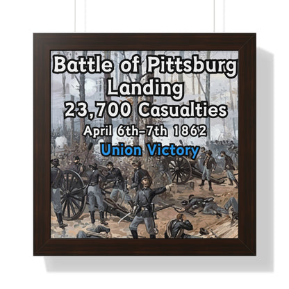 Gerahmtes Poster Historische Schlacht von Pittsburg Landing