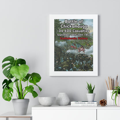 Gerahmtes Poster Historische Schlacht von Chickamauga