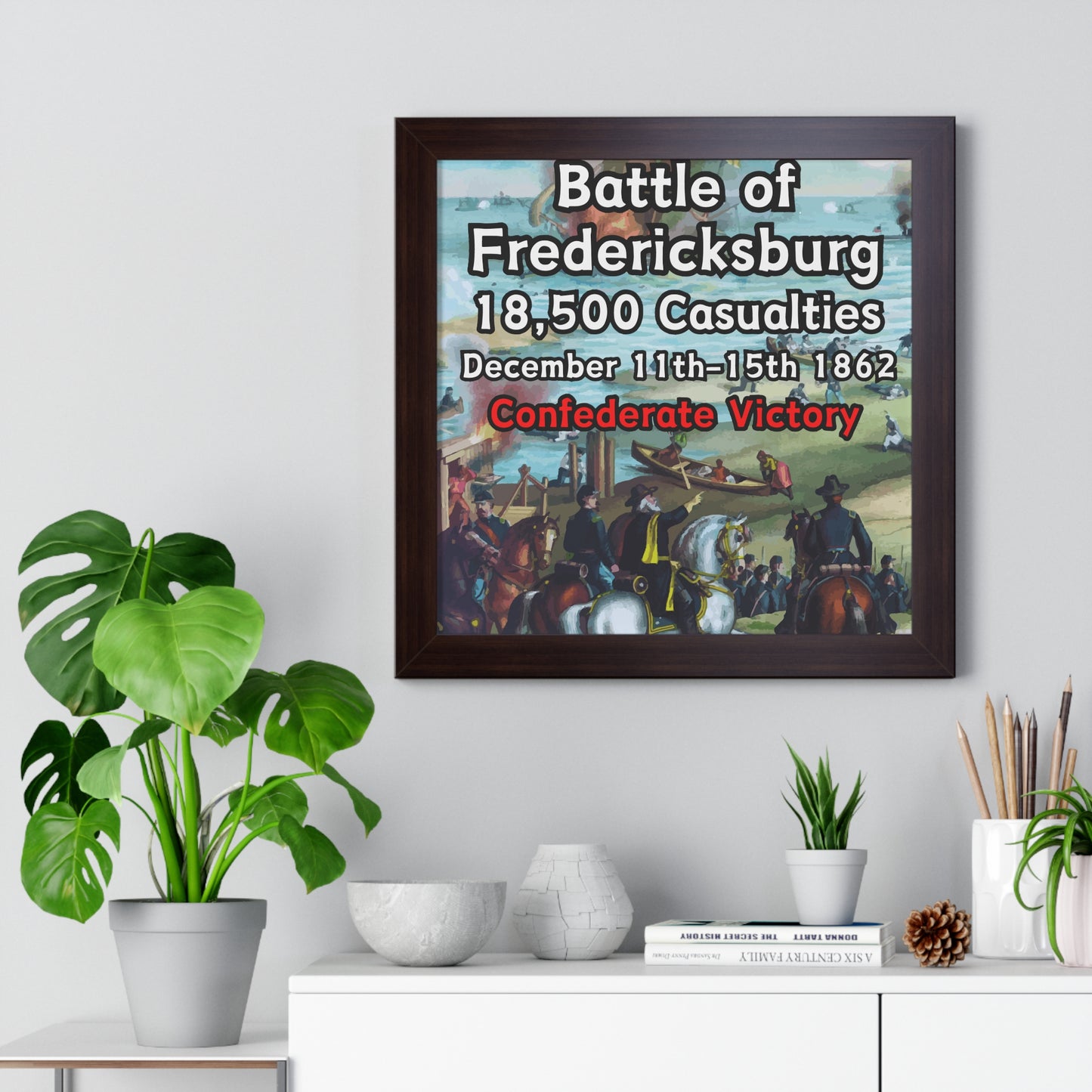 Historical Battle of Fredericksburg Framed Poster