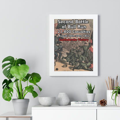 Historical Second Battle of Bull Run Framed Poster