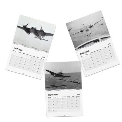 Vintage World War 2 Bomber 2026 (Grid Style) Calendar