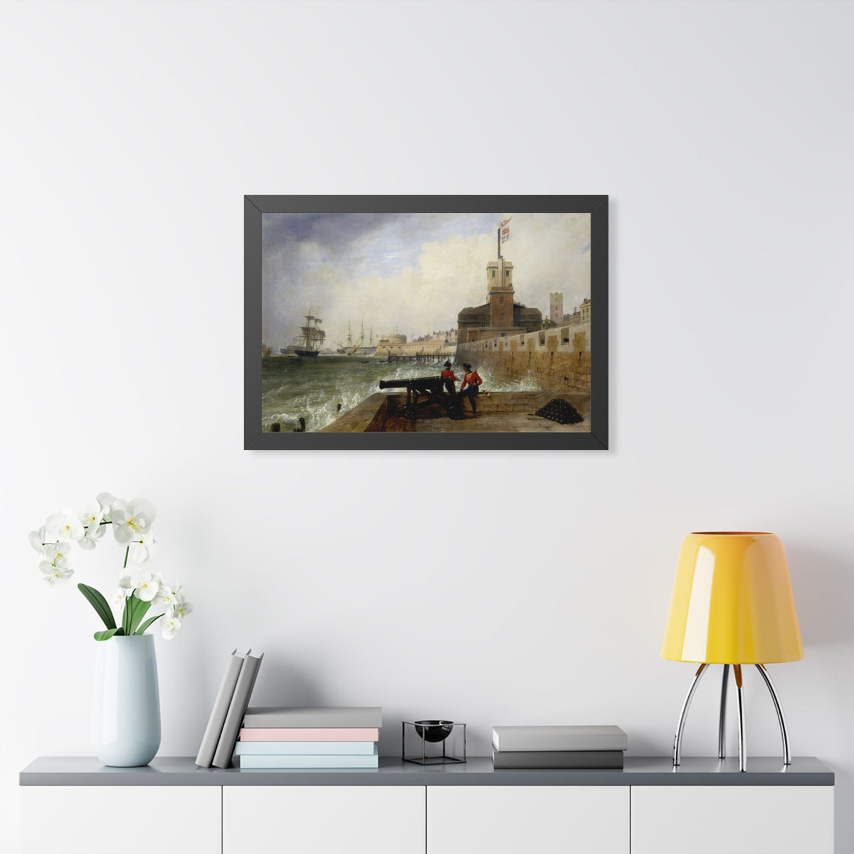 Semaphore at Portsmouth Framed Print | Edward William Cooke, 1836